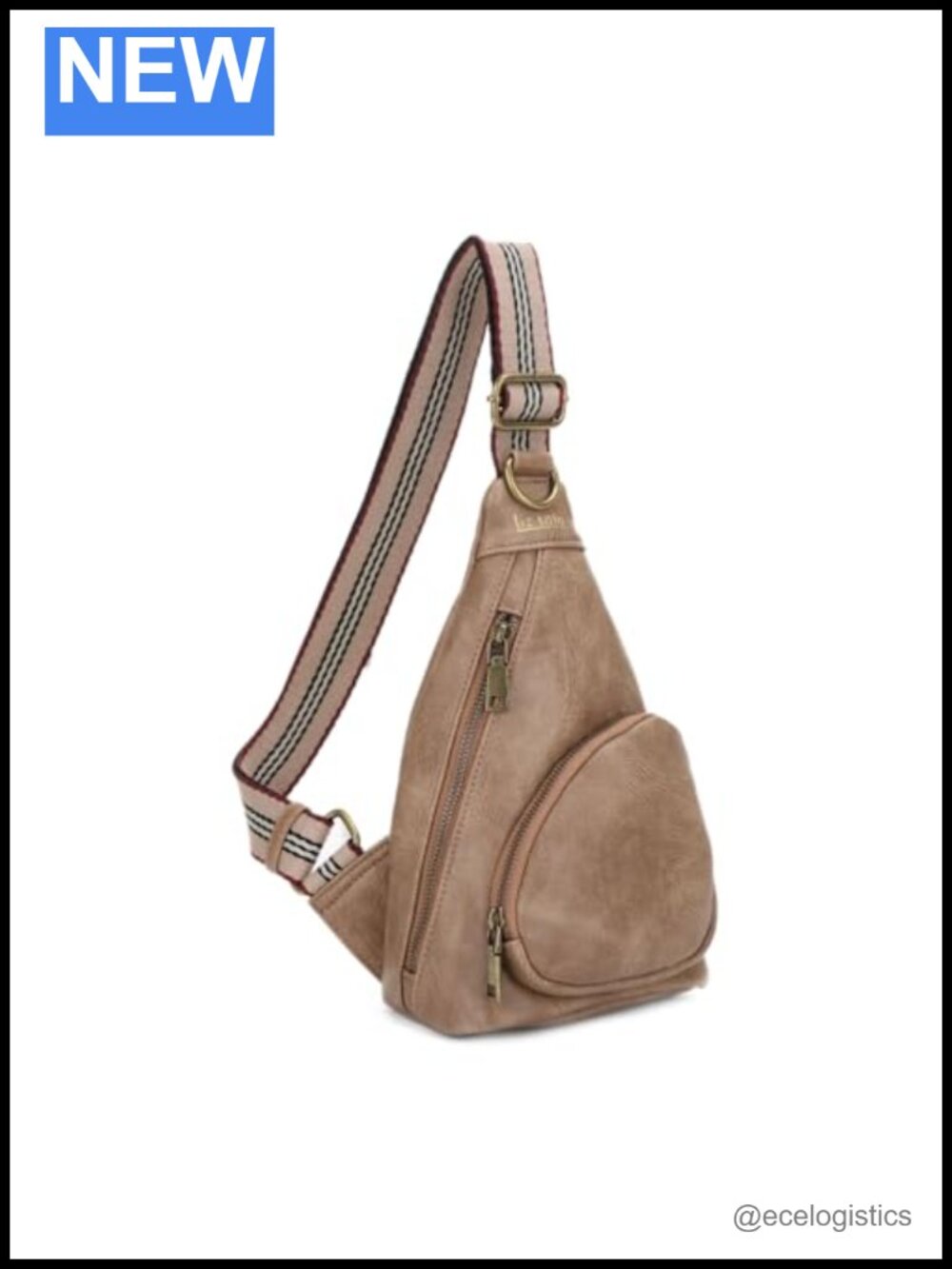 Vegan Leather Sling Bag for Women - Crossbody Backpack Purse